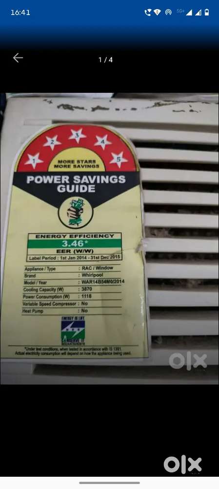 Whirlpool Window AC 5 star rating to sell