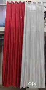 Stitched Curtains for sale Red and White; Blue and Green