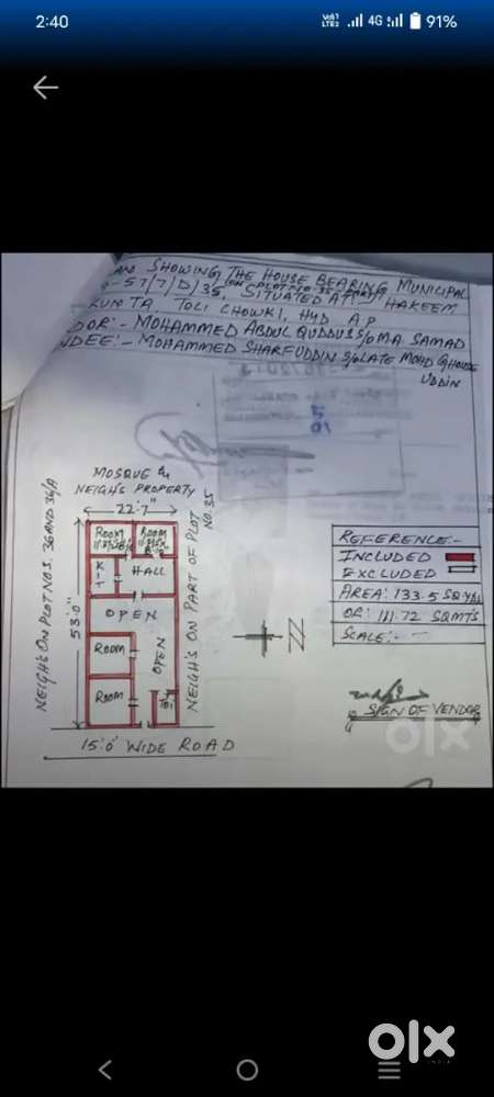 House for sale 133.5 SQ Yrds