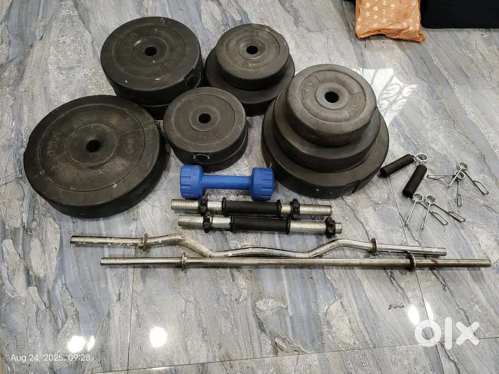 50 kg dumbells set with curl rods