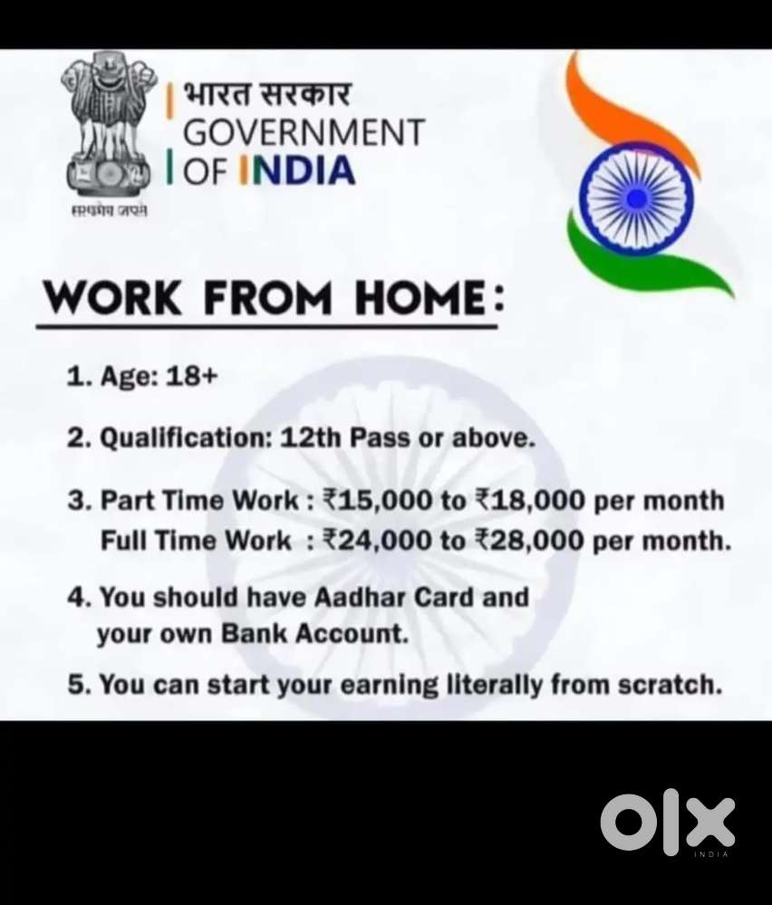 Work from home {12th pass)
