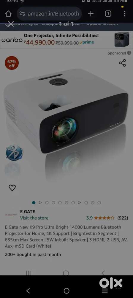 Projector for sale