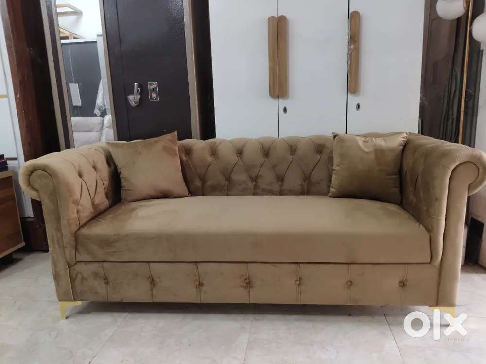 3 Seater Cheasterd Sofa Brown