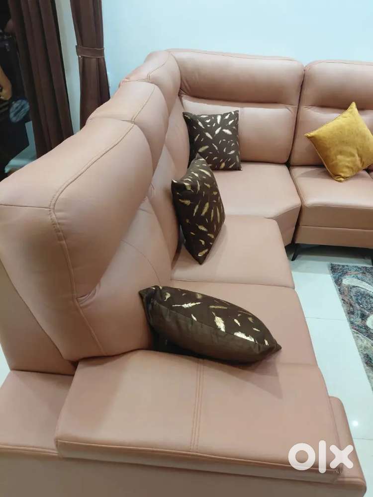 Orange colour sofa