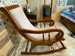 Original segun wood easychair (only 6 months old-new condition)