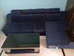 Almost Un-used Sofa with black top Table