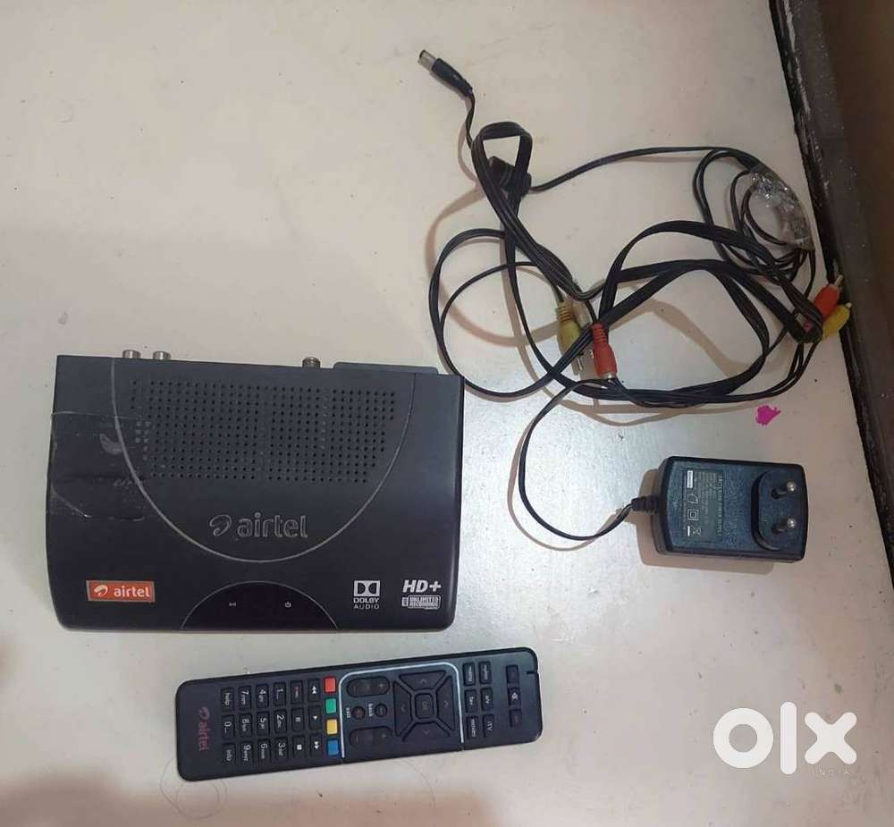 Airtel HD+  Set Top Box with free remote and adaptor