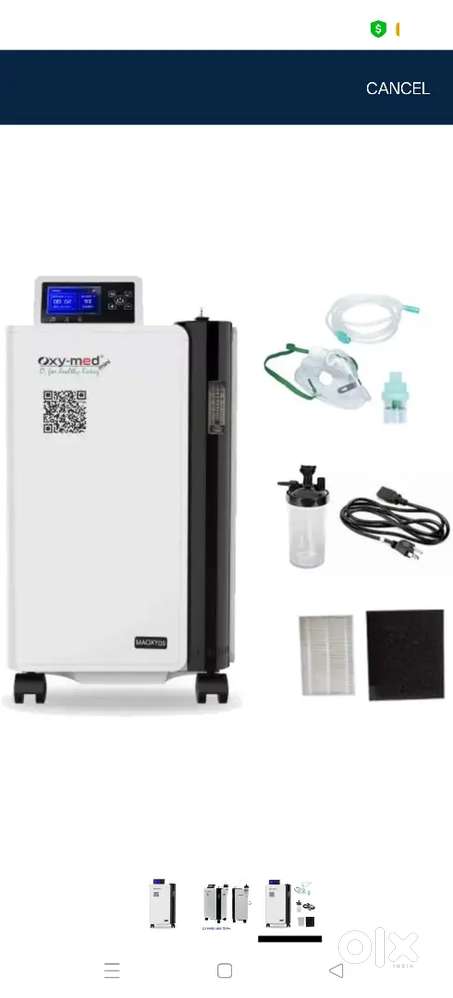 Oxy-Med Mini 5 LPM Oxygen Concentrator with 95%(+/-3%) Purity Oxygen