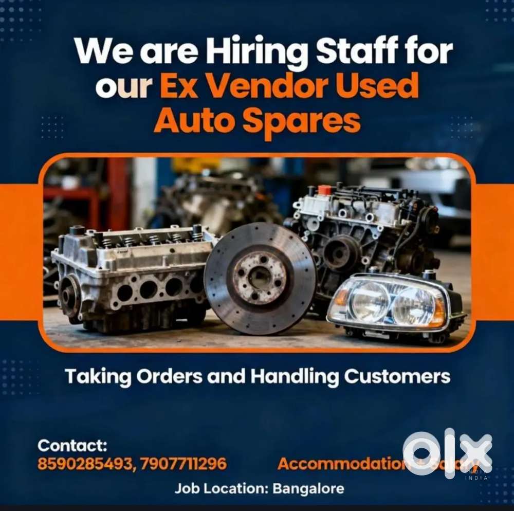 LOOKING FOR STAFF FOR USED SPARE PARTS ONLINE STORE