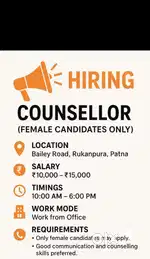 Telecalling, only female candidates.