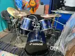 Last price 1 lakh Acoustic Drumset with Double Base pedals and cymbals