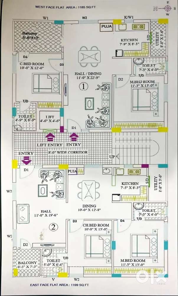 With 100% vastu and clear titles and loan process available