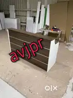 Neww designer wooden cash counter reception tables