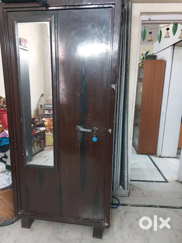 Iron almirah dark brown colour