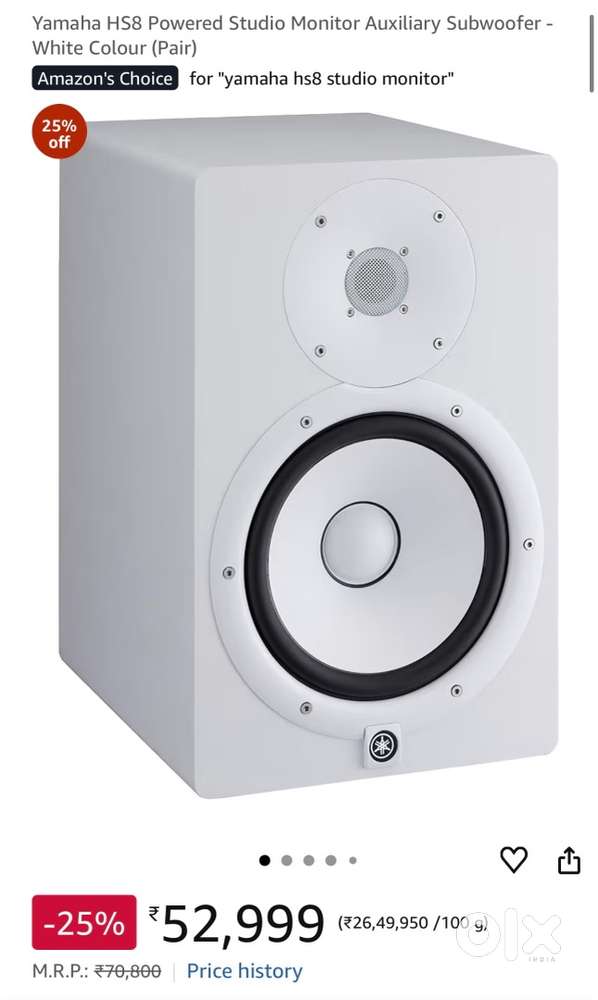 Yamaha Hs8 Studio Moniter Speaker