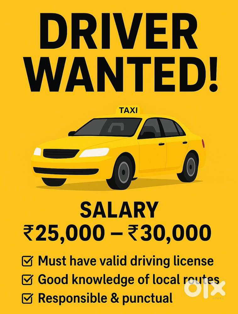 Driver needed for company cabs