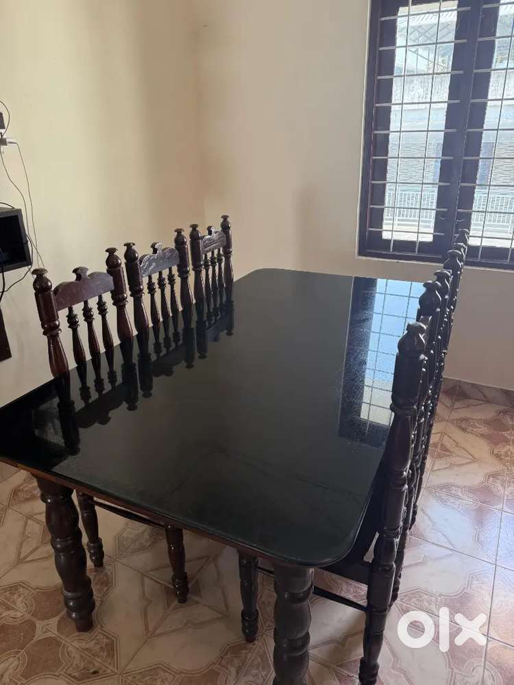 6 seater dining table+5 seater sofa+two seater couch
