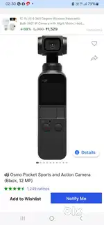 Dji osmo pocket sport and action  camera