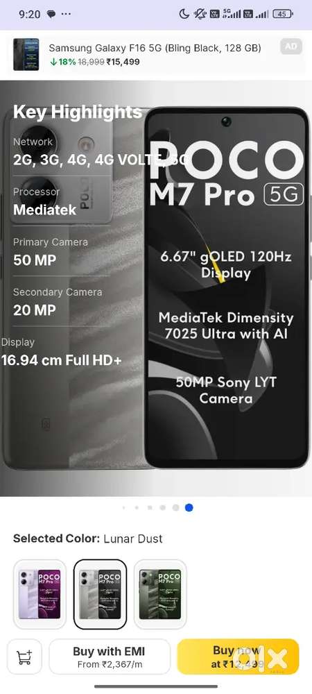 Poco m 7 pro 6/128