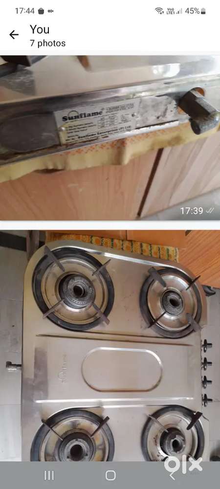 4 burner (Sunflame make) gas stoves