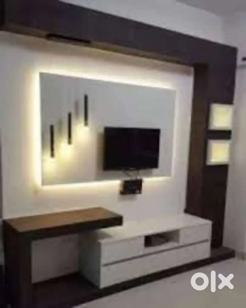 फलेट कंप्लीट तैयार करके देंगे फर्नीचर कलरकाम पीओपी के साथ