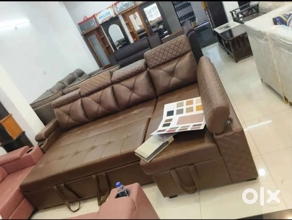 Superb quality sofa cum bed with branded fabric with 5 year warranty