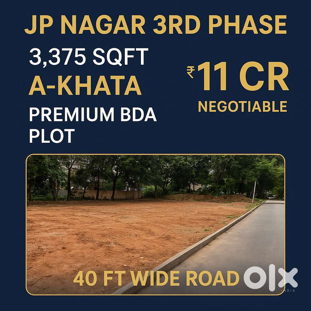 Prime BDA Residential Plot for Sale - JP Nagar 3rd Phase