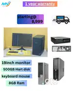Monitor - 22-inch  Keyboard Mouse  Ram - 8GB DDR3  Hard disk 500GB