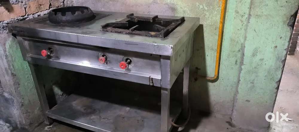 Commercial Chinese + Indian Gas Chulha – Dual Side Heavy Duty Burner