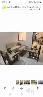 5 seater wooden sofa set
