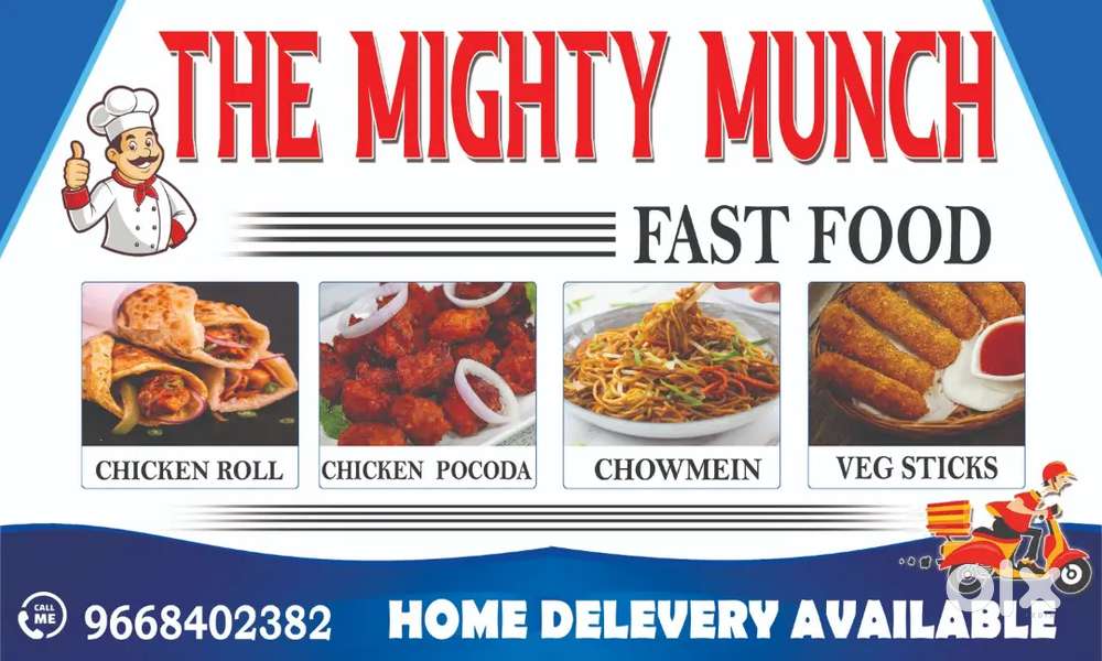 Fast food stall keliye schef chahiye only evening time.. 4 pm to 9 pm