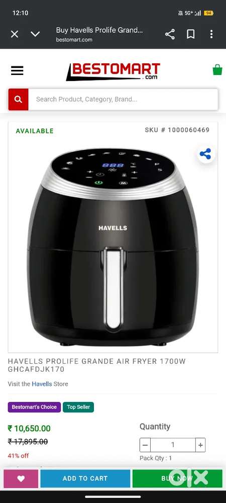 HAVELLS AIRFRYER