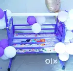 Baby Cradle With Baby Matress Mosquito net, Carry Cot,And Jhula Toy,