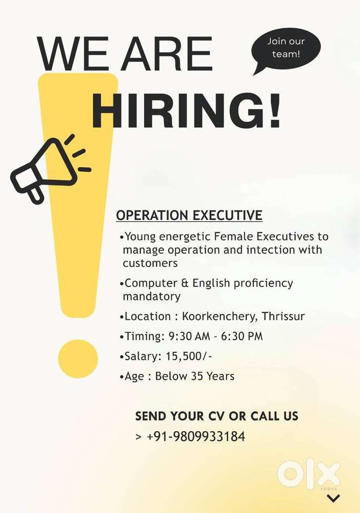 Operation Executive (Female)