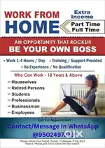 Openings For Housewifes, Students,Retired Employees, Unemployee..