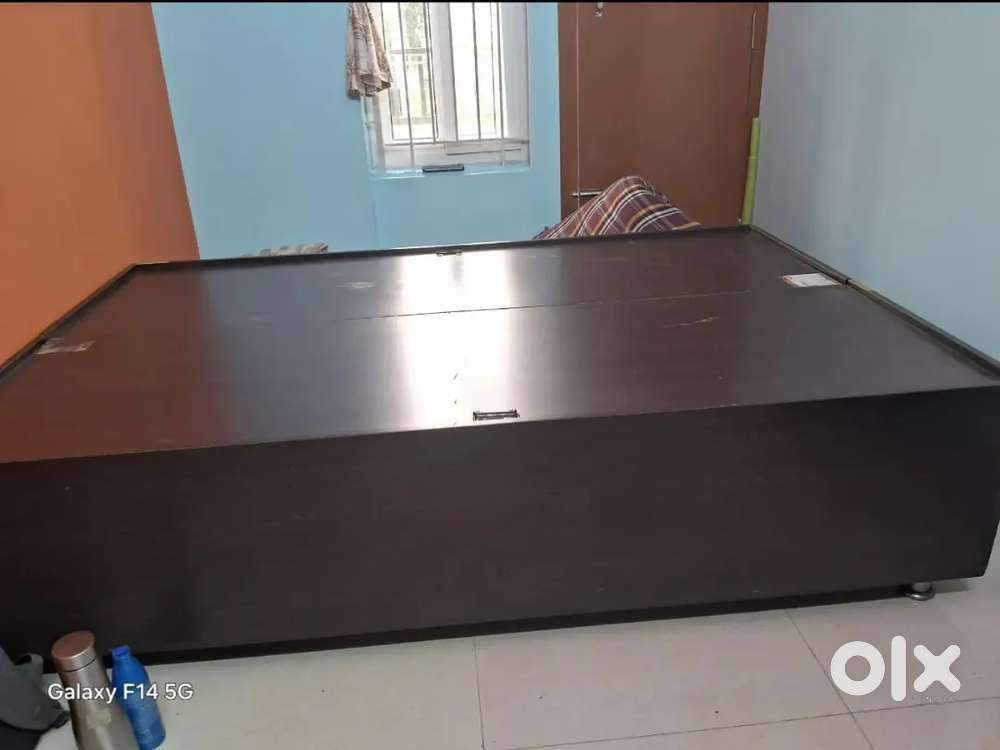 Bed with storage and mattress