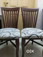 Teak wood four chairs litte price negotiable