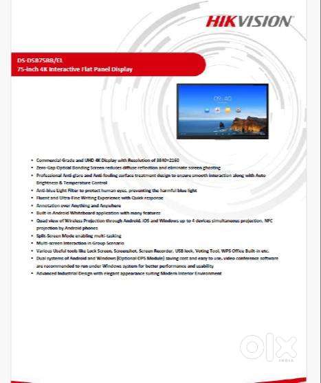 INTERACTIVE FLAT PANAL 75 HIKVISION