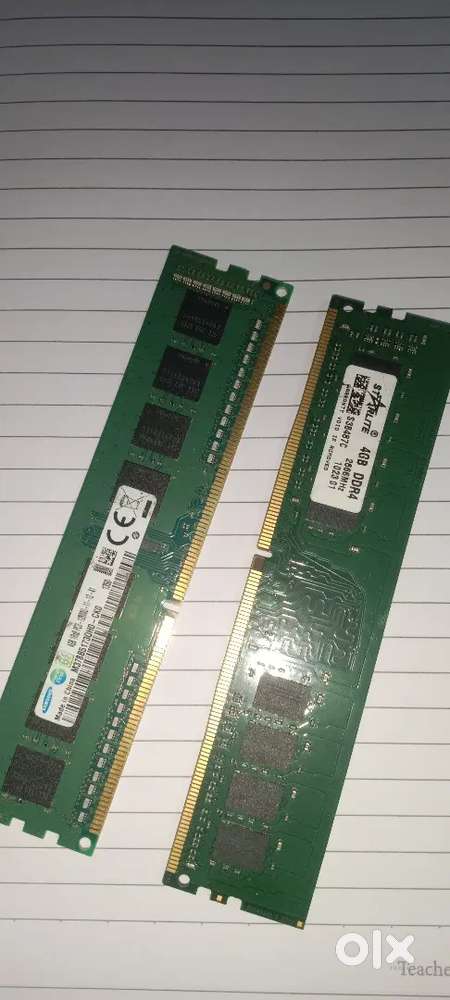 Ram of 4gb ddr4 quantity-3 (750 for one ram)or ram 8gb ddr4 (₹1600)