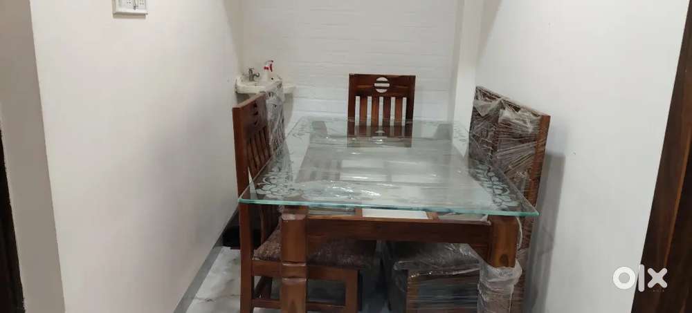 6 seater wooden dining table