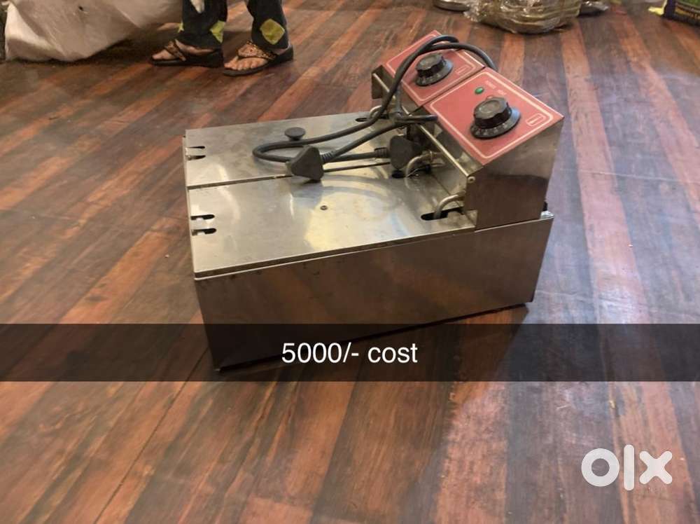 Commercial Stainless Steel Double Deep Fryer & Electric weighing