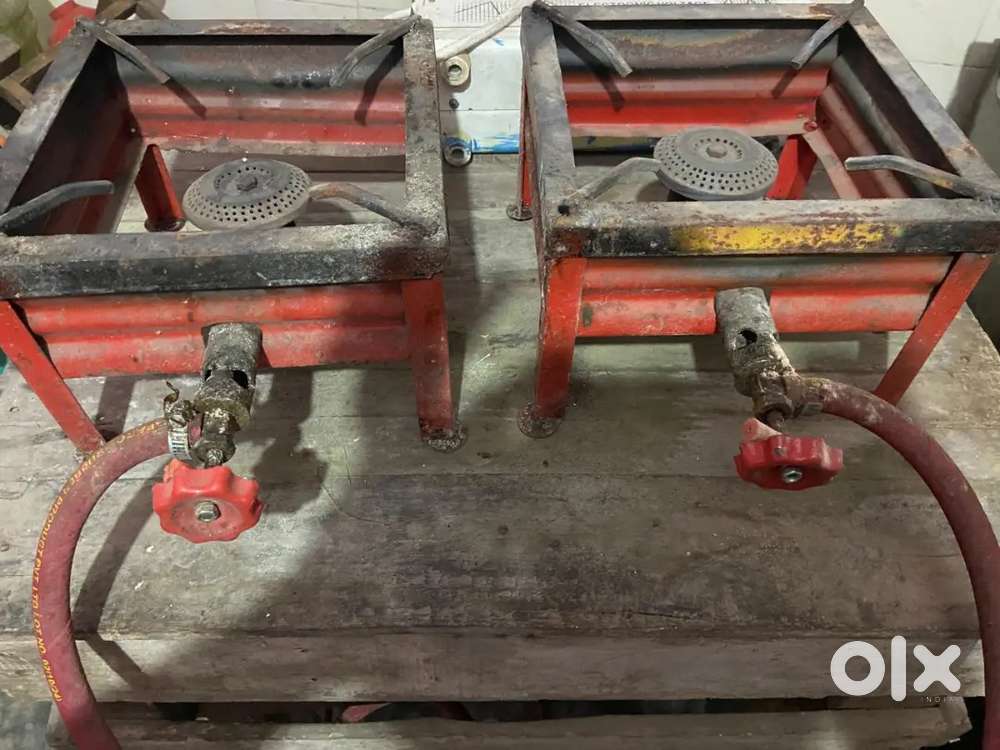 Two Big Burner Bhatti and A Three Burner Gas Stove