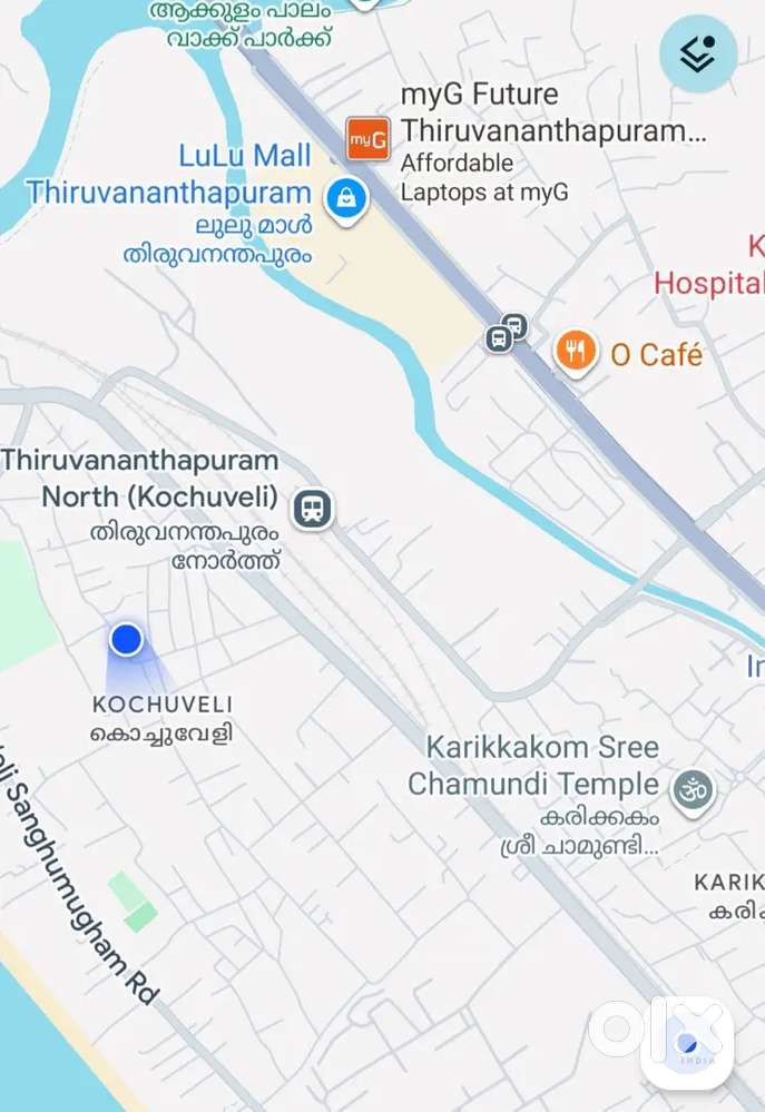 4.5 cent plot for sale near Kochuveli railway station
