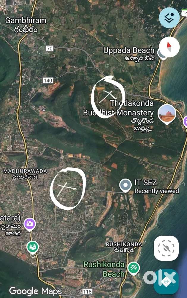 2500sq yards site at madhurawada, 2000sq yards site at kapuluppada.