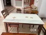 4 seater dining table with 2 chair