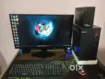 computer full setup,keyboard,monitor,ups and mouse full package