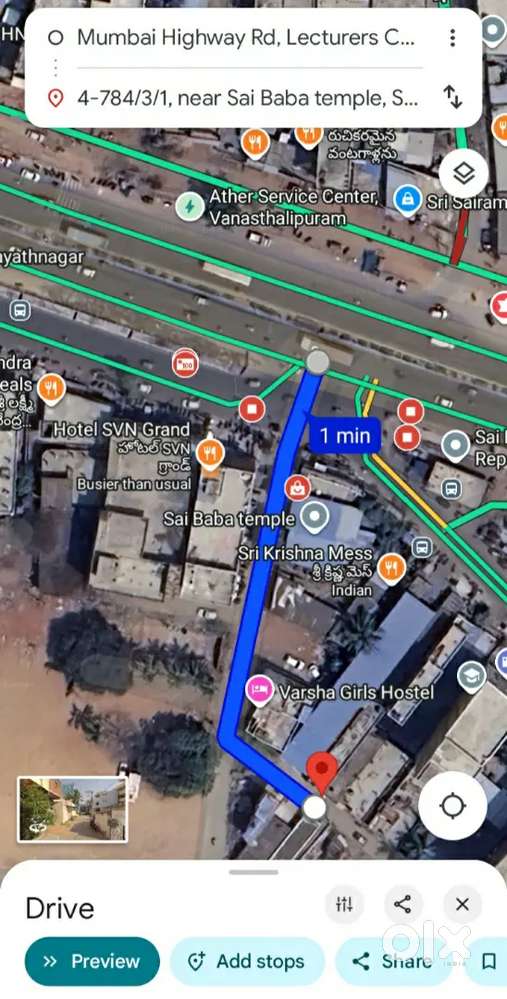 Hayathnagar, back side sai baba tempel,80 mts to NH-65 highway
