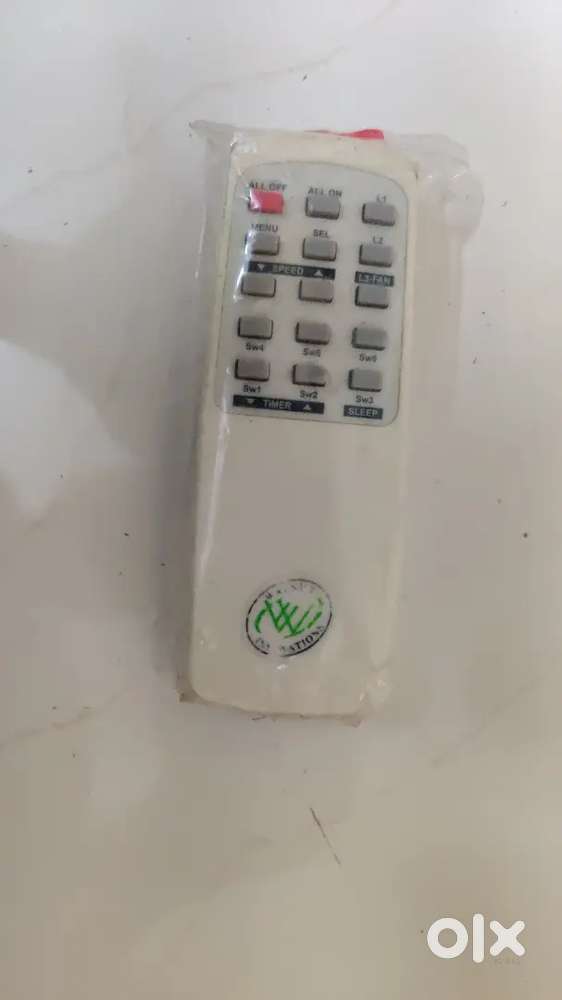 Remote control switch for 1 Fan + 1 Light