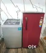 Lg single door refrigerator and lg top load washing machine $