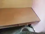 Wooden Computer Table with Drawer & Keyboard Tray – Good Condition